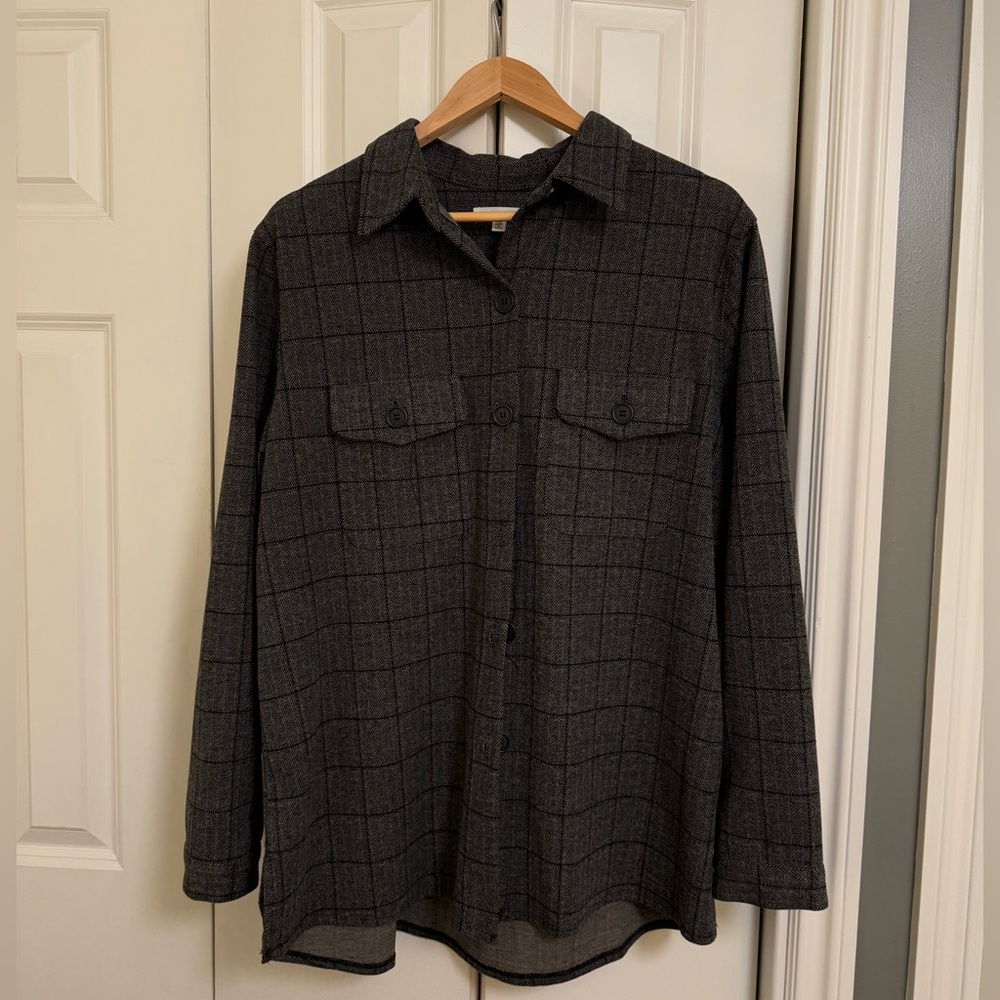 Max Studio Women’s Shirt Jacket Plaid XL